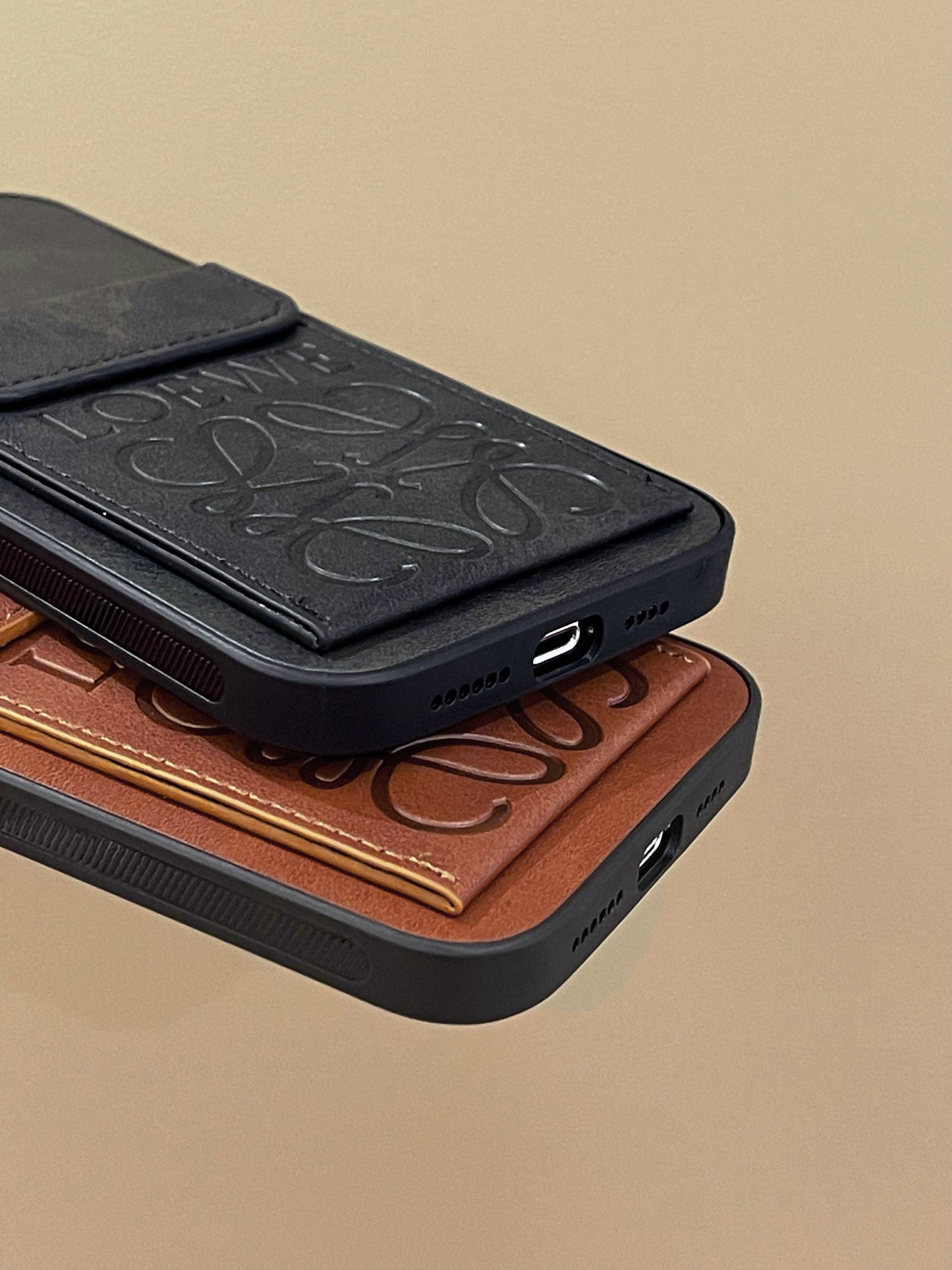 LOEWE iPhone tok kártyatartóval, fekete-LZP241448