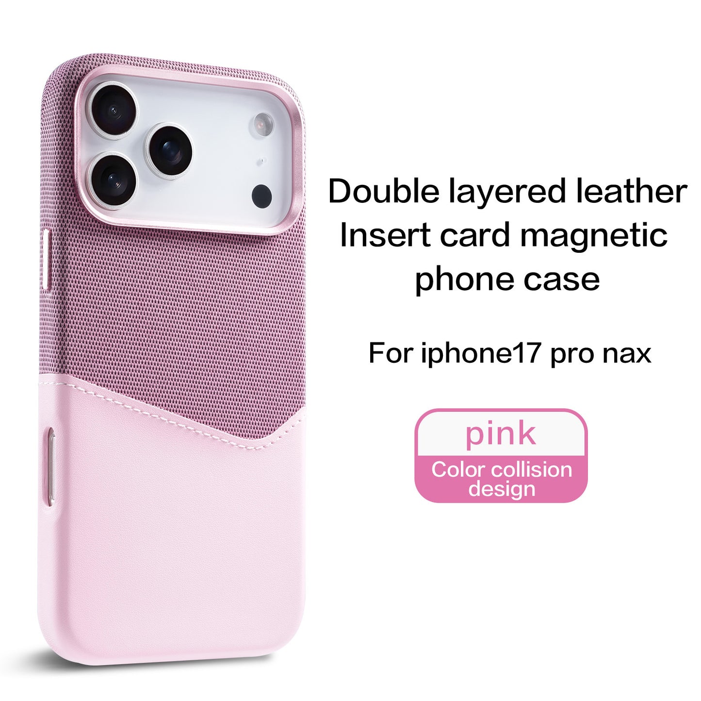 Dual-Layer Leather Magnetic Card Slot Phone Case