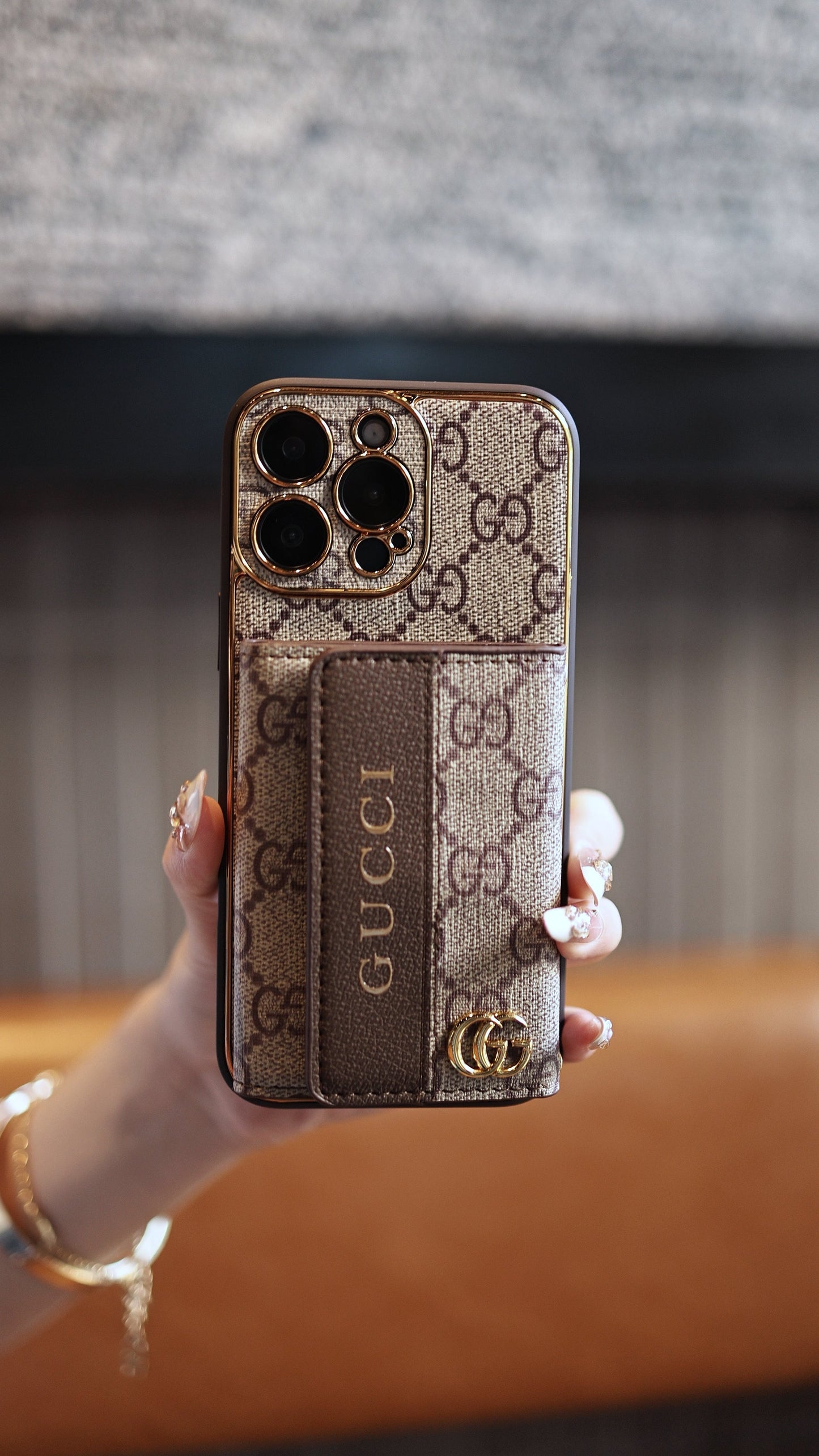 Nové klasické luxusní pouzdro na telefon s držákem na karty 06
