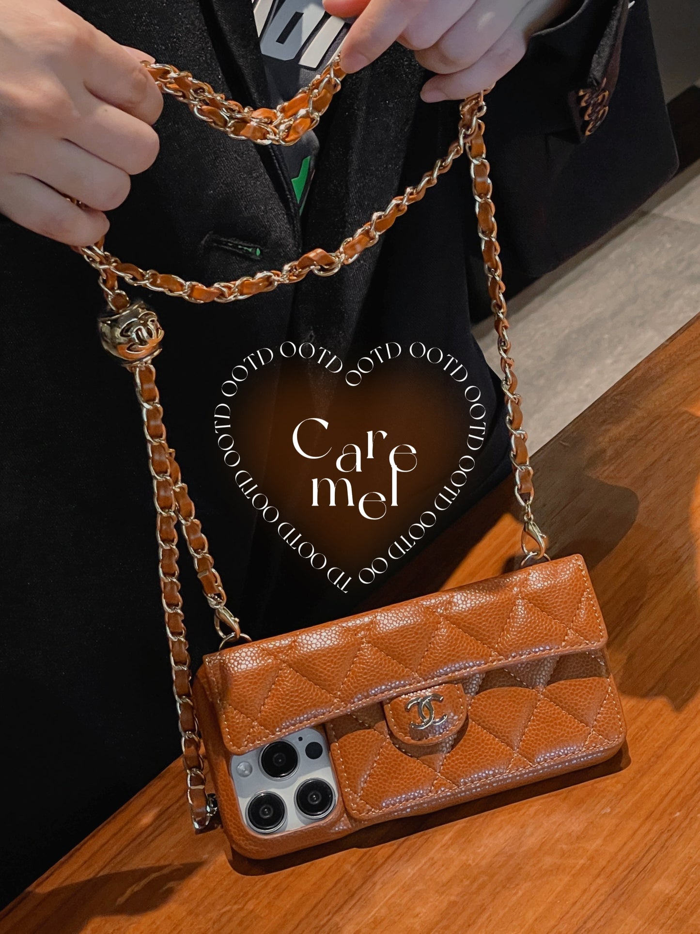 Πολυτελής Θήκη για iPhone Πορτοφόλι με Χέρι/Crossbody Chain