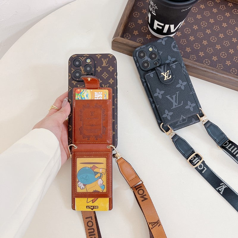 Lou Card Bag iPhone-Hülle mit farbiger Kette zum Umhängen