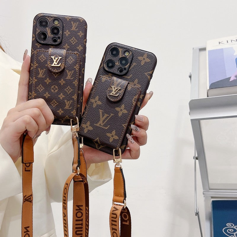Lou Card Bag iPhone-Hülle mit farbiger Kette zum Umhängen