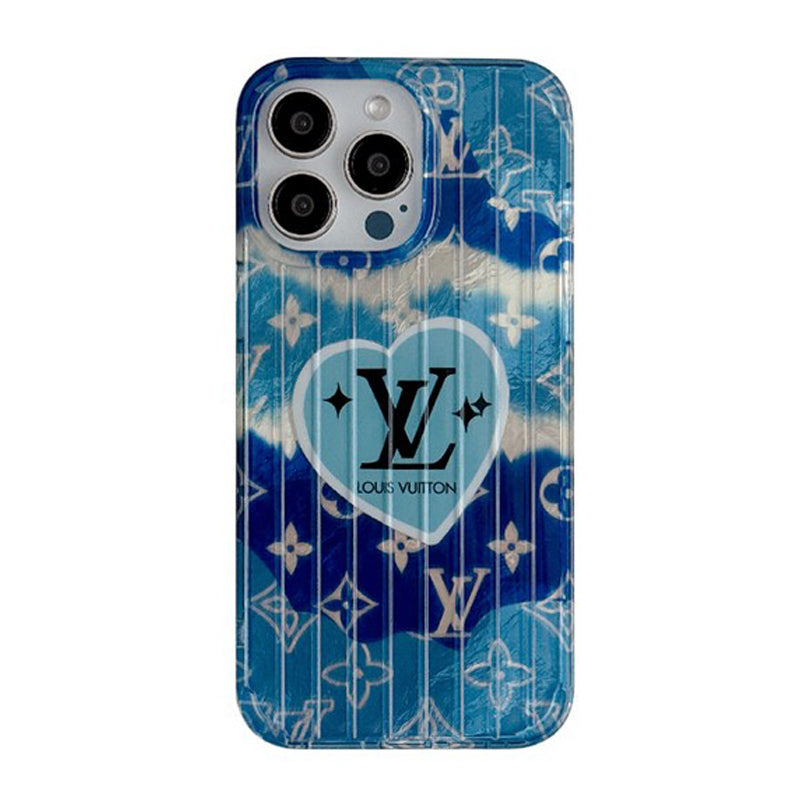 Lou roze en blauwe iPhone-hoesje