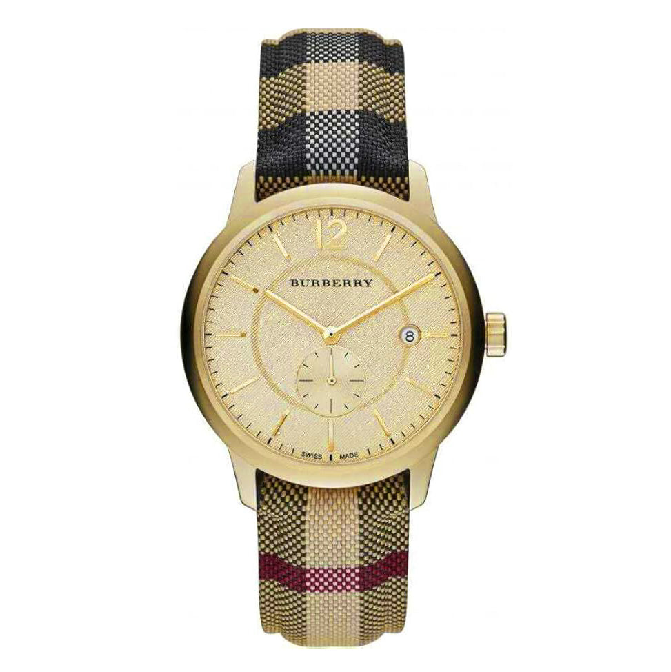Burberry Herrenuhr mit klassischem Horseferry-Karomuster, 40 mm