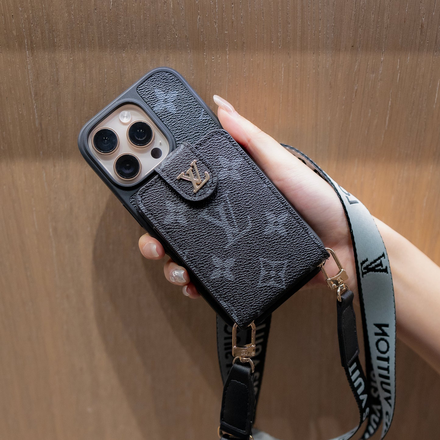 Ny klassisk luksus kortholder telefon etui 010