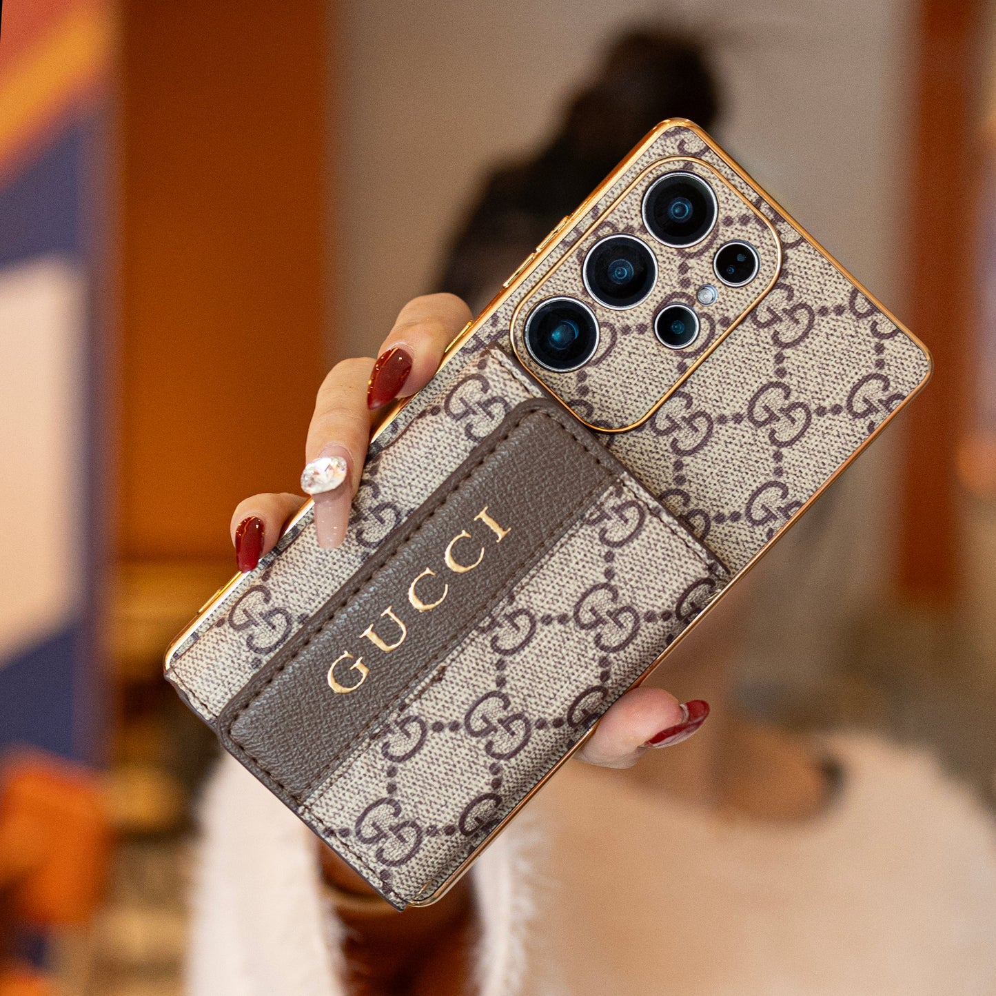 Advanced Leather Samsung Phone Case with Wallet and Strap W.