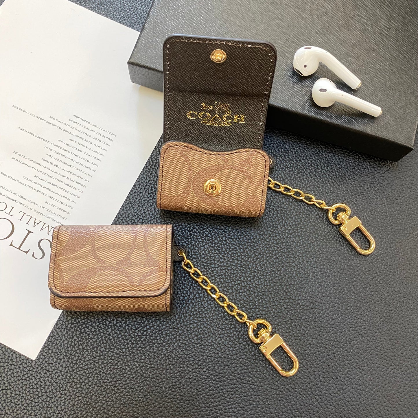 Cóiste só AirPods Pro Cases Light Brown-YH240425
