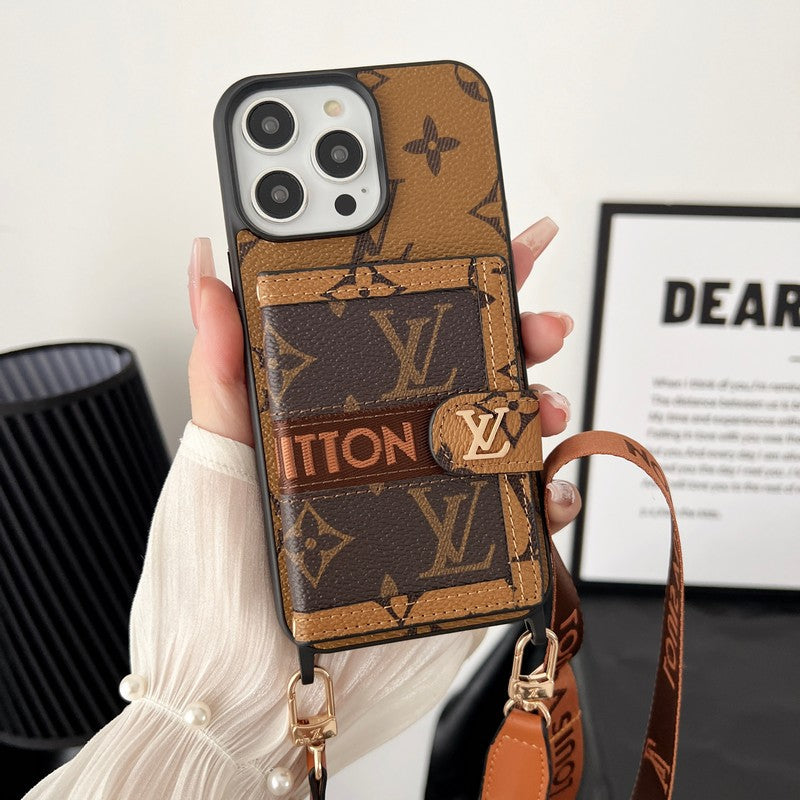 Lou Card Bag Chain Classic Καφέ Θήκη iPhone