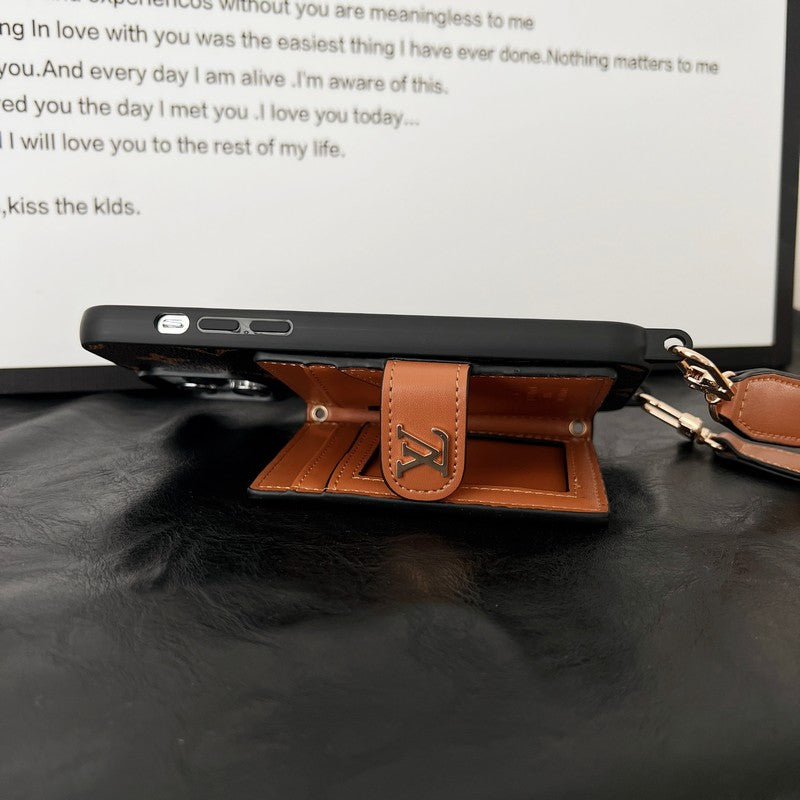 Lou Card Bag Chain Classic Καφέ Θήκη iPhone