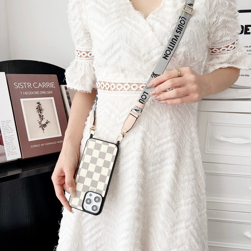 Lou Black & White Crossbody iPhone etui