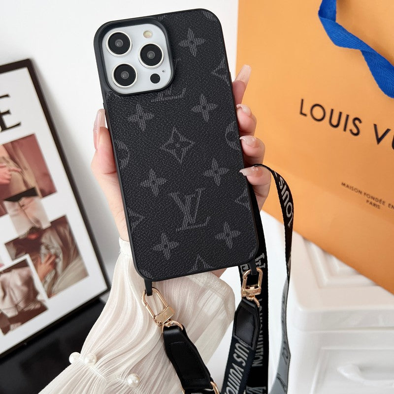 Lou Black & White Crossbody iPhone etui