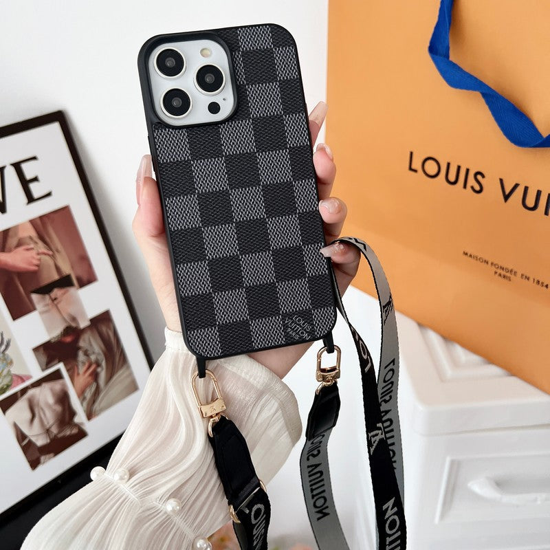 Lou Black & White Crossbody iPhone etui