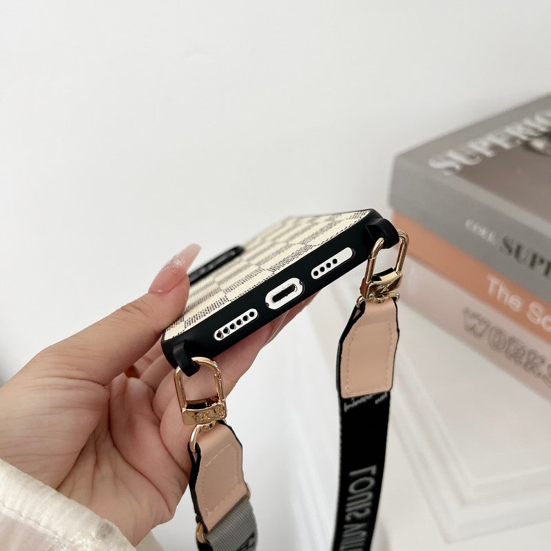 Lou Black & White Crossbody iPhone etui