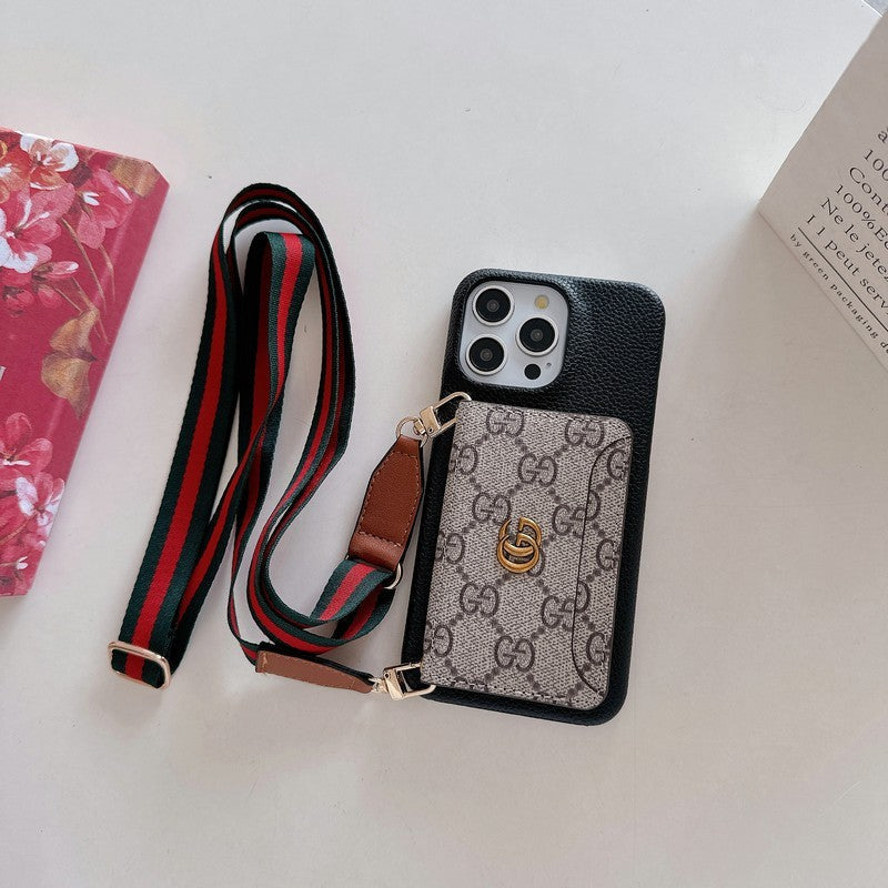 Mála Cárta GG Cás iPhone Clasaiceach Crossbody