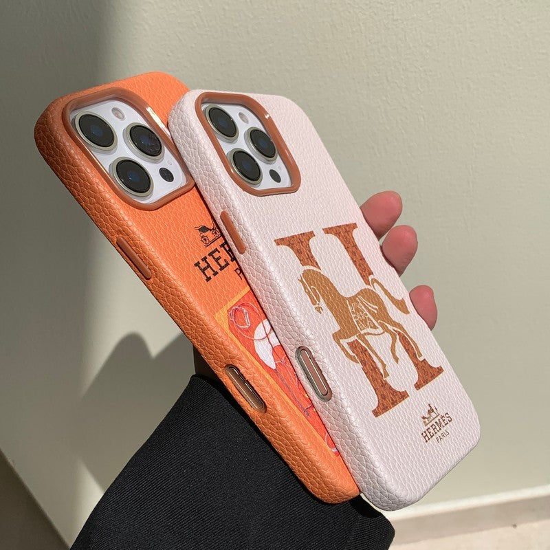 Herm leren iPhone-hoesje