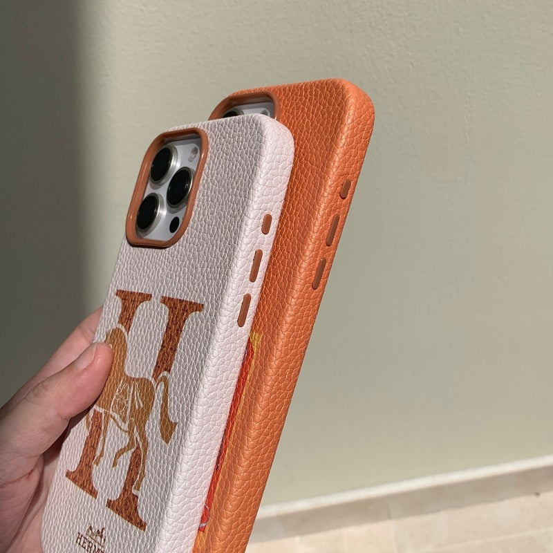 Herm leren iPhone-hoesje