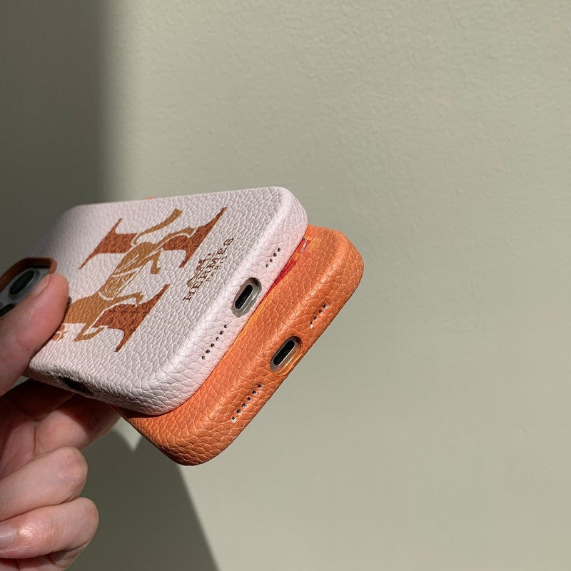 Herm leren iPhone-hoesje