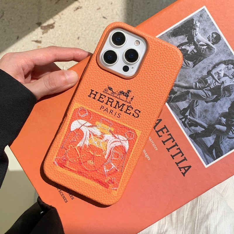 Herm leren iPhone-hoesje