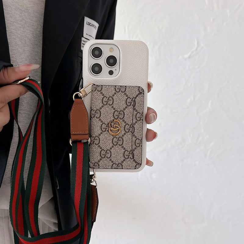 Mála Cárta GG Cás iPhone Clasaiceach Crossbody