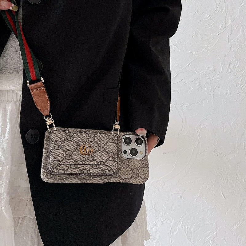 Mála Cárta GG Cás iPhone Clasaiceach Crossbody