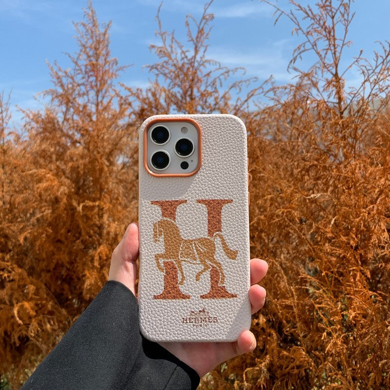Herm leren iPhone-hoesje