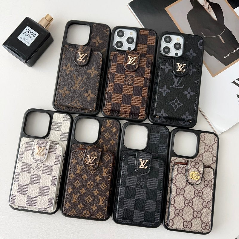 Custodia per iPhone con catena a tracolla con borsa per carte GG
