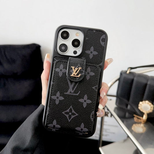 Lou Black & White Card Bag iPhone tok