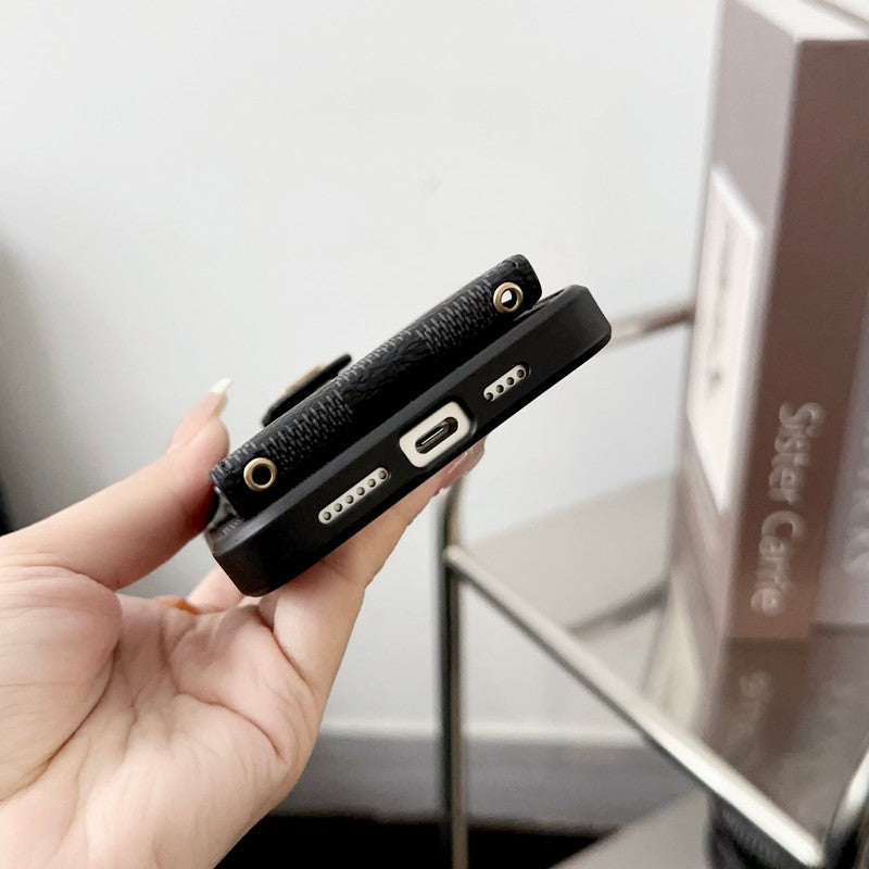 Custodia per iPhone con catena a tracolla con borsa per carte GG