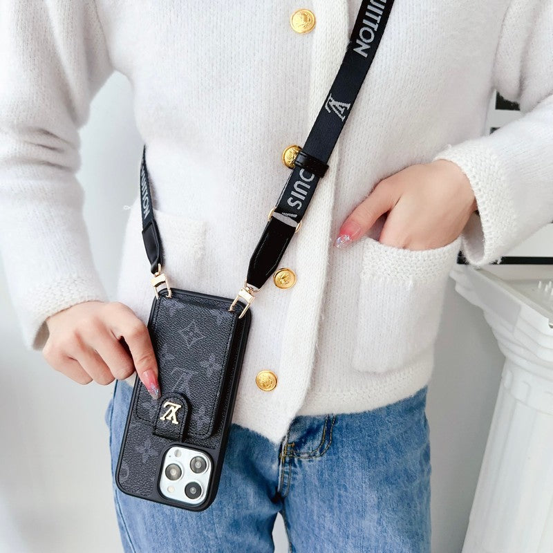 Lou Black & Cás iPhone Mála Cártaí Bán Crossbody