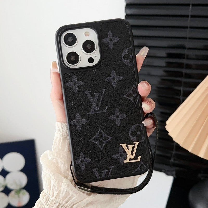ルー ブラック & ホワイト ハンド チェーン iPhone ケース