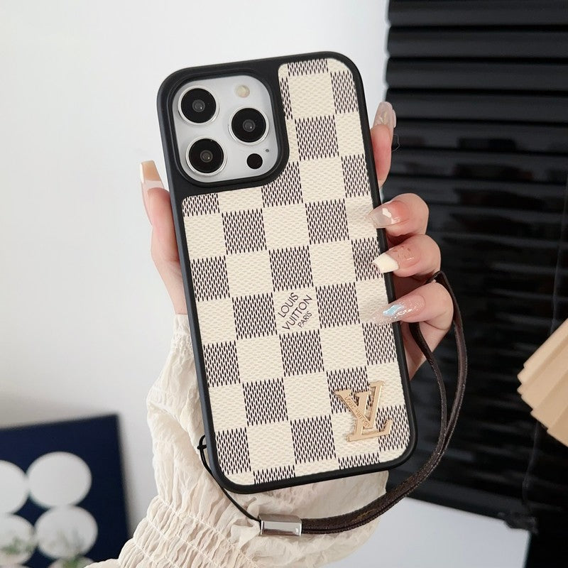 ルー ブラック & ホワイト ハンド チェーン iPhone ケース