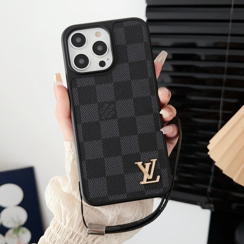 ルー ブラック & ホワイト ハンド チェーン iPhone ケース