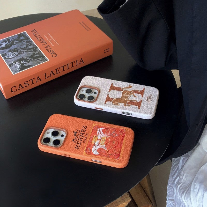 Herm leren iPhone-hoesje