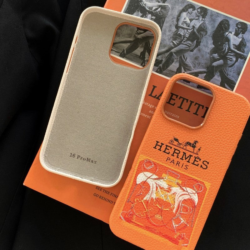 Herm leren iPhone-hoesje