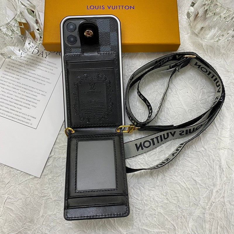 Custodia per iPhone con catena per borsa per carte Lou