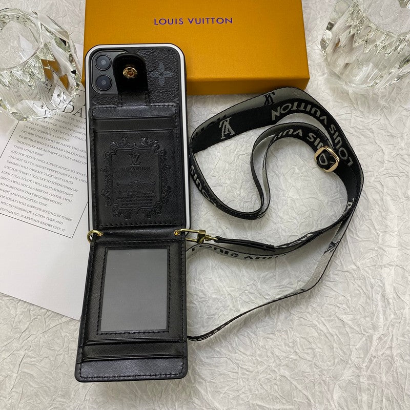 Custodia per iPhone con catena per borsa per carte Lou