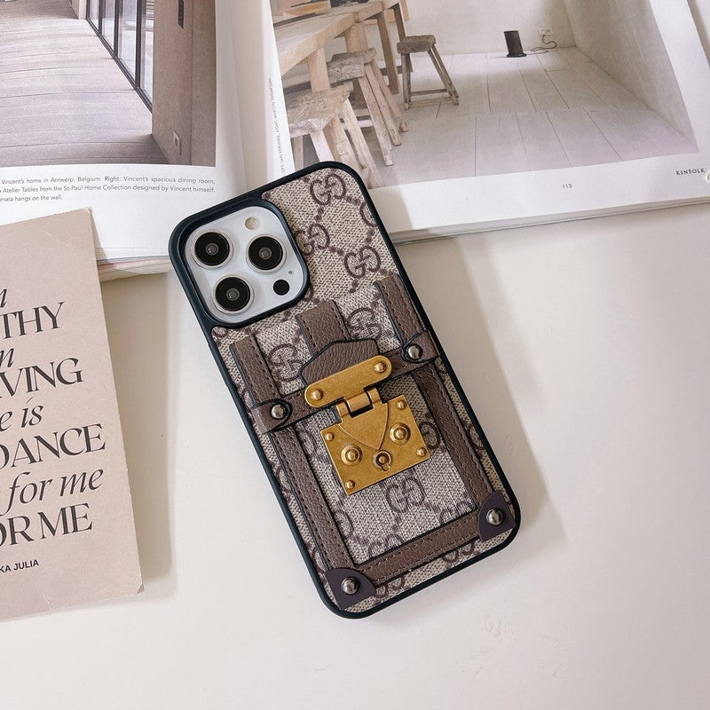 Capa para iPhone porta cartão GG Lou