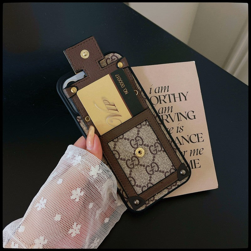 Capa para iPhone porta cartão GG Lou