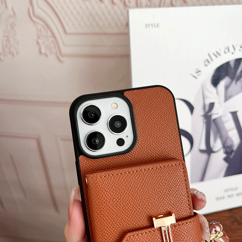 H Card Bag Chusty Skórzane etui na iPhone'a