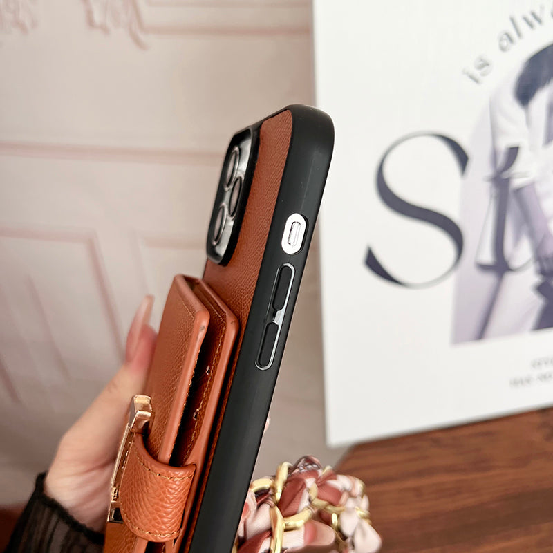 H Card Bag Chusty Skórzane etui na iPhone'a