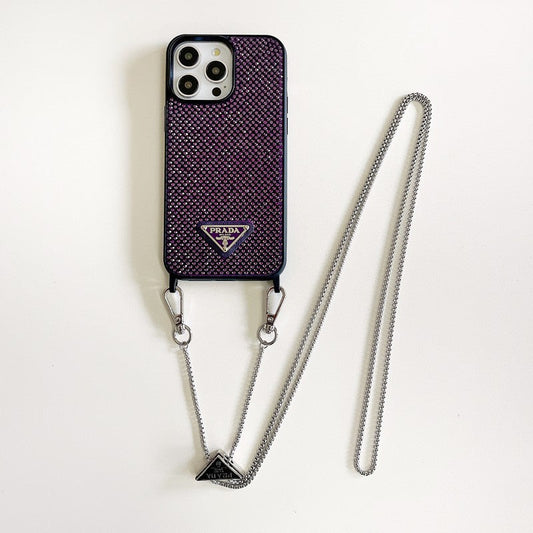 Kryształowe etui na iPhone'a Pra Crossbody