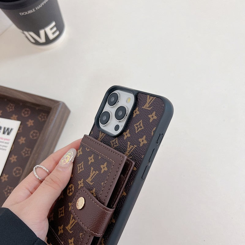 Custodia per iPhone a tracolla con borsa per carte Lou