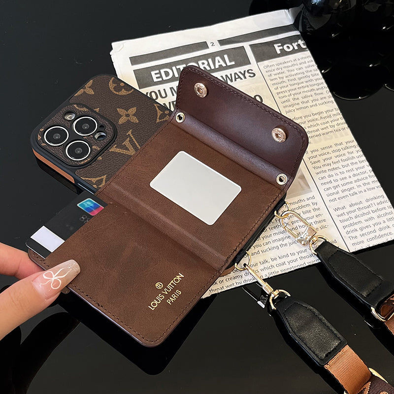 Nowe klasyczne luksusowe etui na telefon z uchwytem na karty 💎