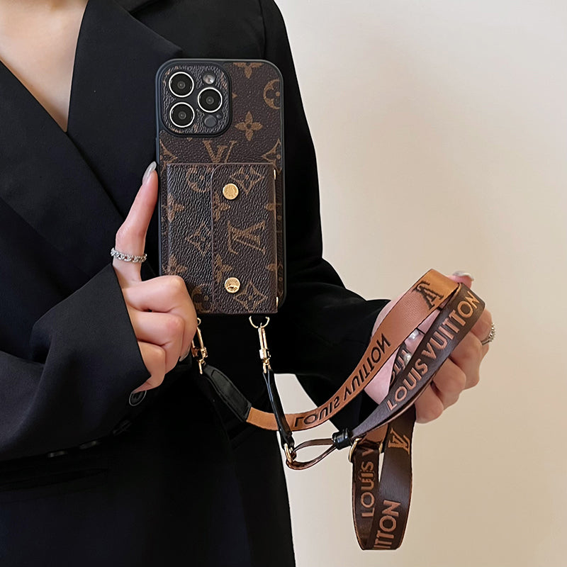 Nowe klasyczne luksusowe etui na telefon z uchwytem na karty 💎
