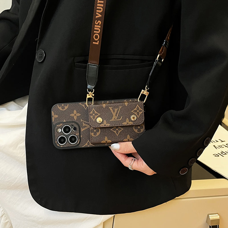 Nowe klasyczne luksusowe etui na telefon z uchwytem na karty 💎