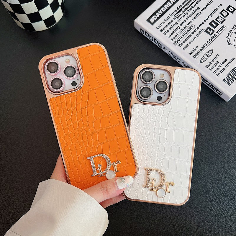 CD Diamond Logo Rose Gold iPhone etui