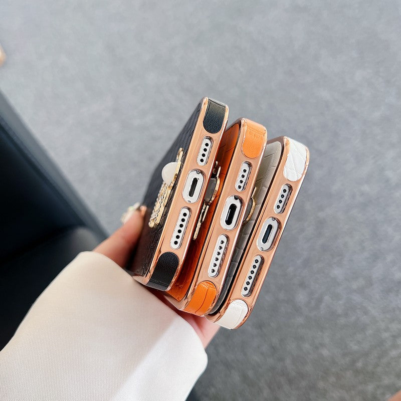 CD Diamond Logo Rose Gold iPhone etui