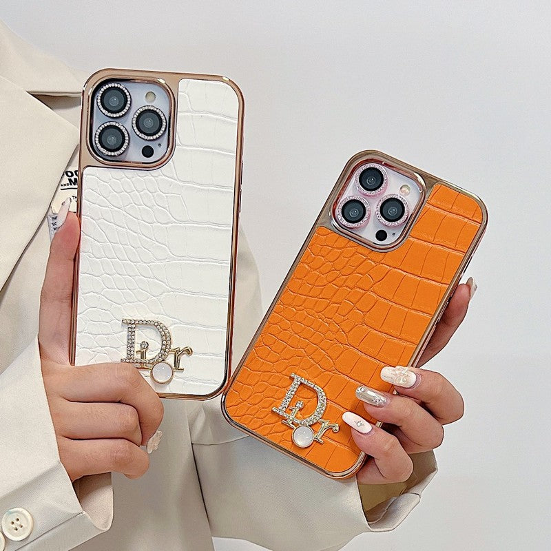 CD Diamond Logo Rose Gold iPhone etui