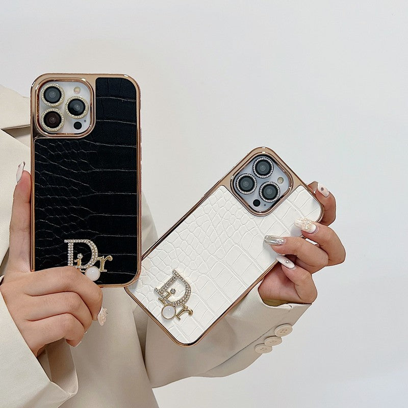 CD Diamond Logo Rose Gold iPhone etui