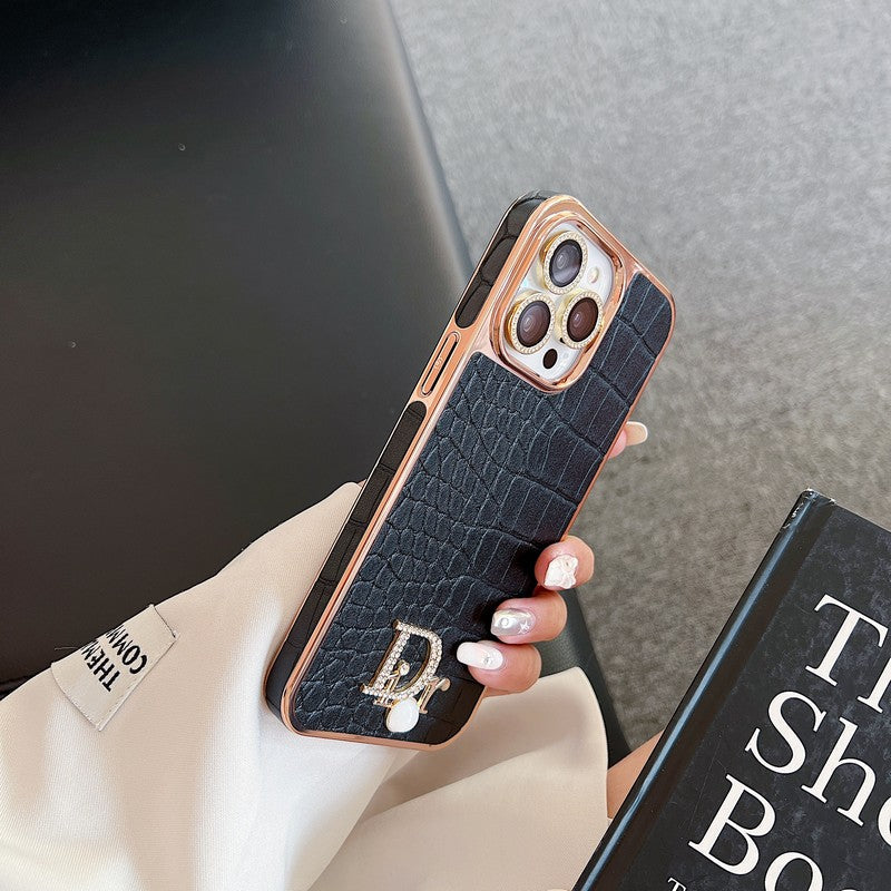CD Diamond Logo Rose Gold iPhone etui